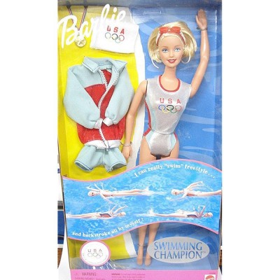 barbie swimming champion doll 1999 really swims   